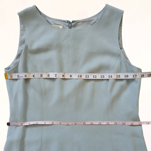 Talbots Petites Women Pale Blue Sleeveless Dress & Blazer Suit 2 Piece Set Sz 10 - Picture 15 of 16